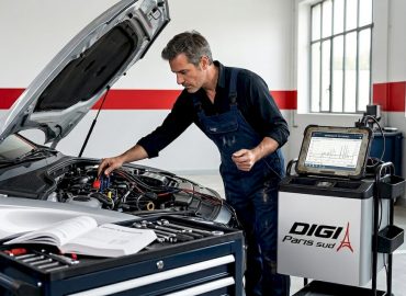 1779265553579_Mecanicien-effectuant-un-diagnostic-moteur-dans-atelier Un mécanicien en train d’analyser le moteur d’un véhicule dans son garage.