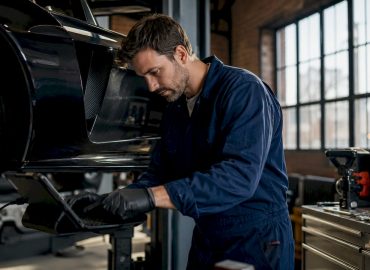 1784792059506_Technicien-reprogrammant-un-moteur-dans-un-atelier Un technicien en train d’intervenir sur la reprogrammation d’un moteur dans son atelier.