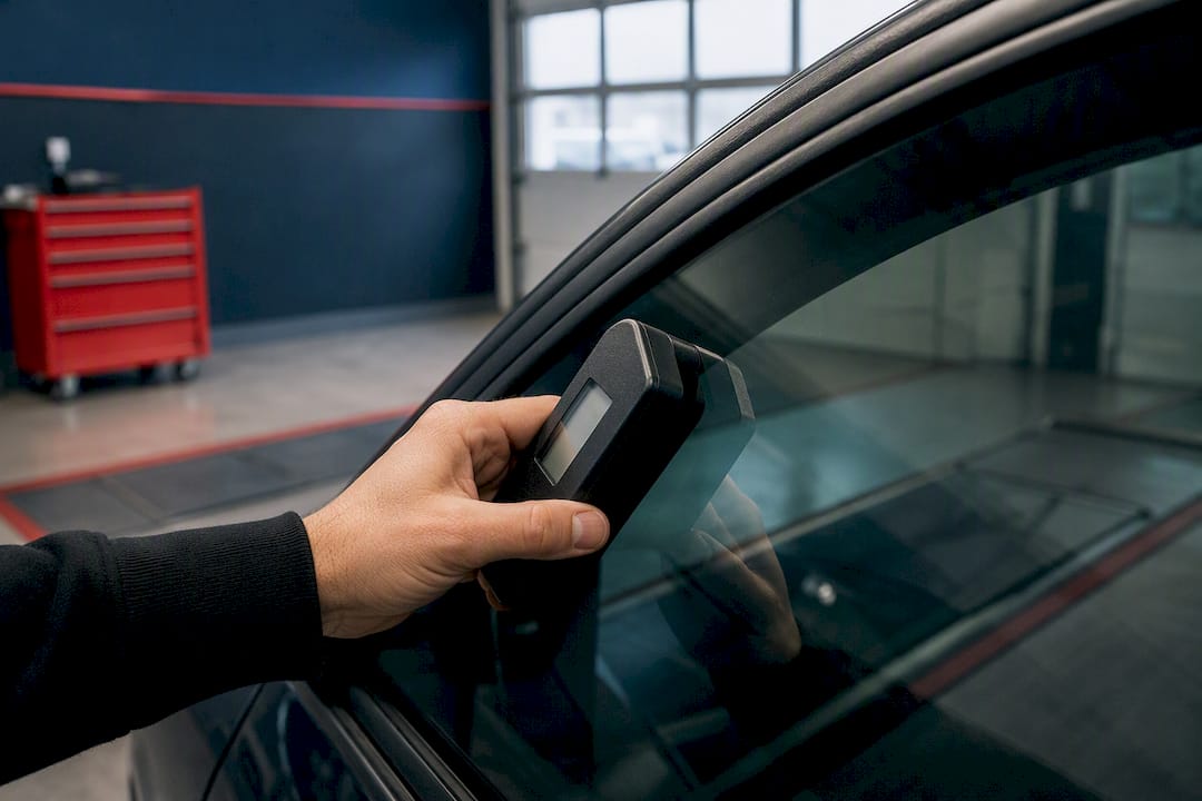 Mesure de la transmission lumineuse sur pare-brise