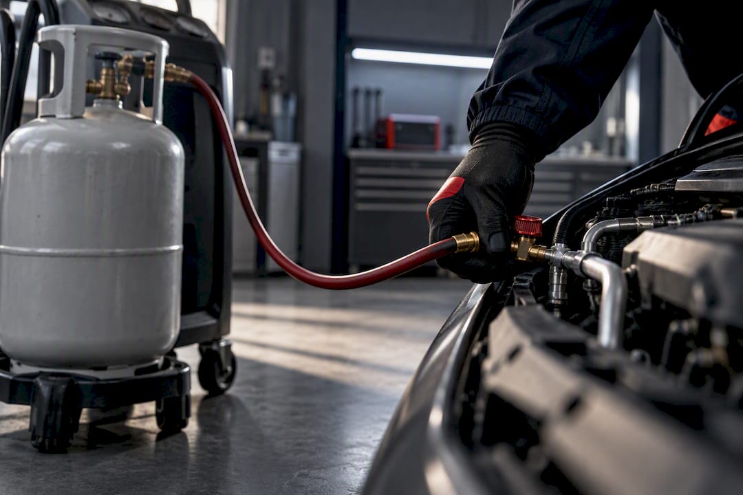 Raccord pour la récupération du R1234yf en atelier