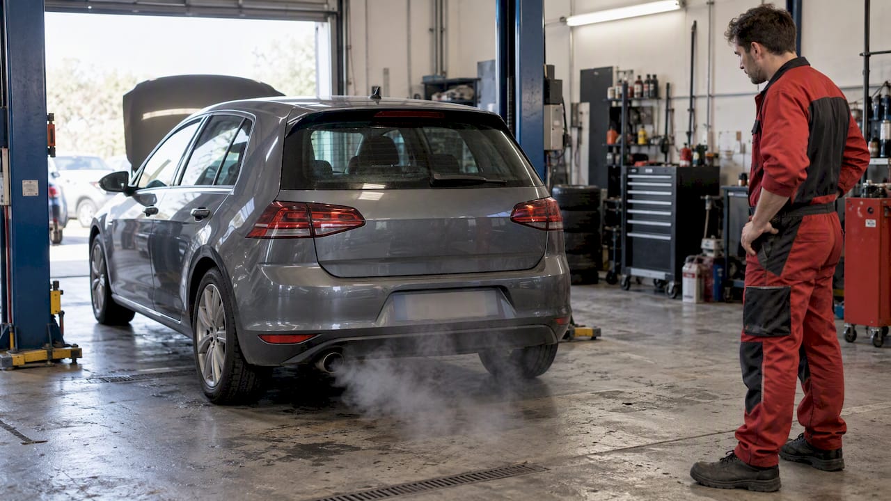 Fumée d’échappement lors du diagnostic du turbo